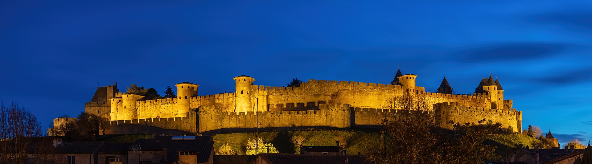 Carcassonne fortress walls France