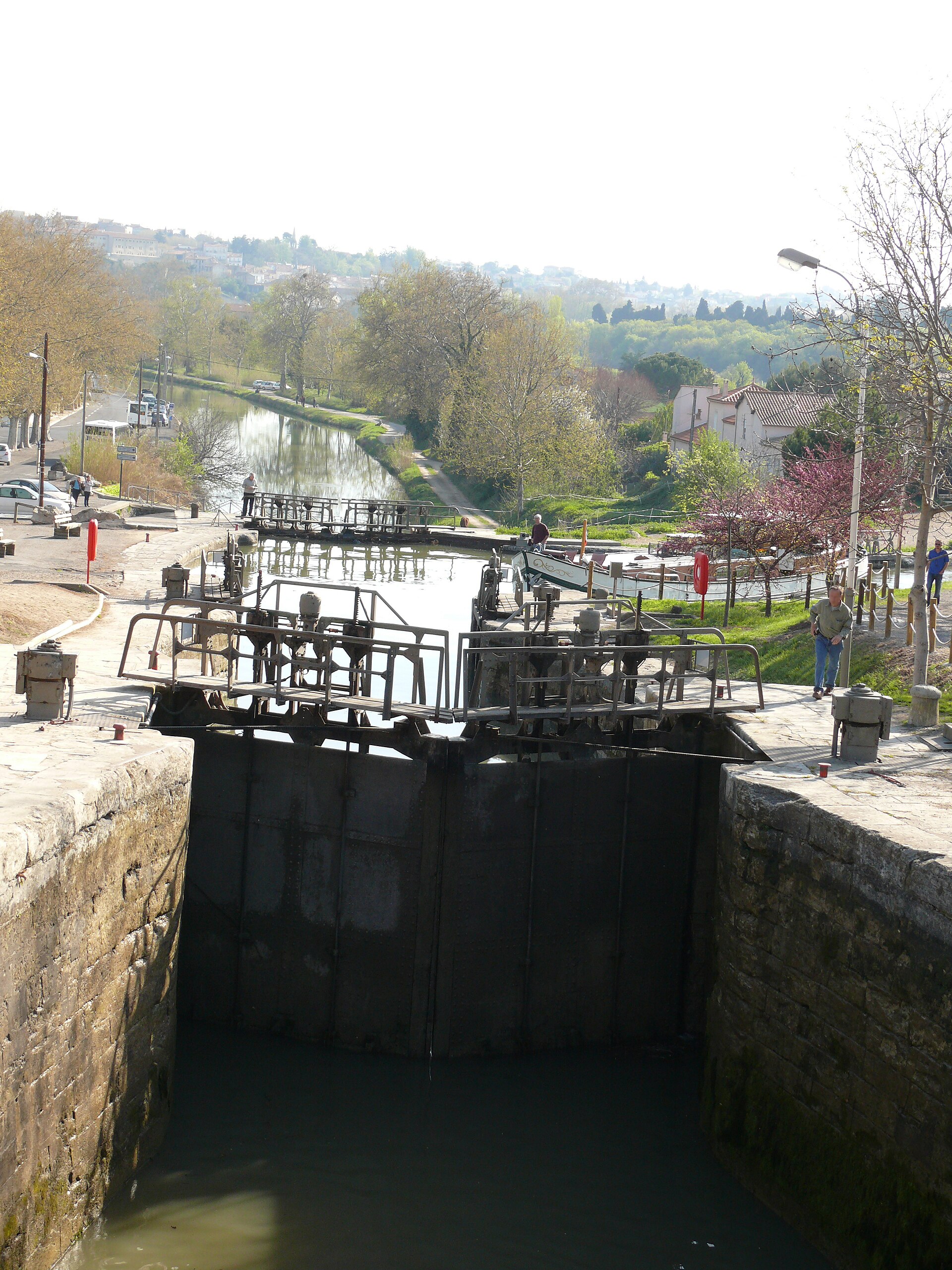 Canal du Midi locks staircase
