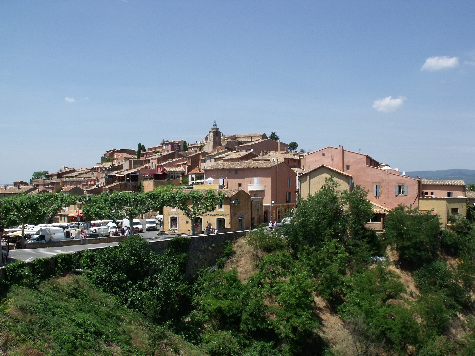 Roussillon vineyard terraces sea